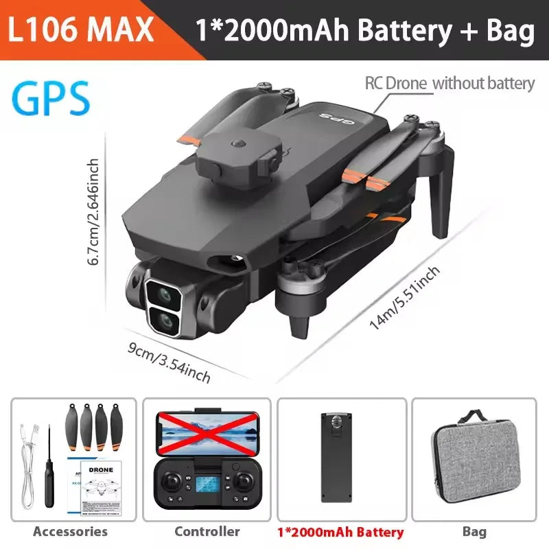 LYZRC L106 MAX Professiona CAMERA Drone 4K