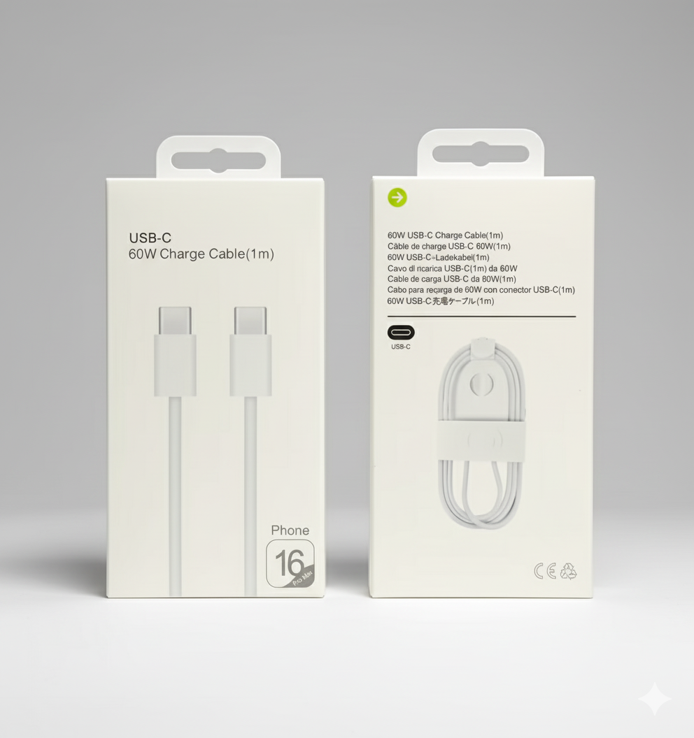 60w Universal USB-C Fast Charger Apple iPhone - Apple Style, High-Speed Charging