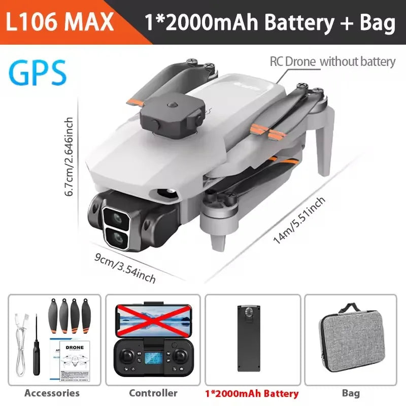 LYZRC L106 MAX Professiona CAMERA Drone 4K